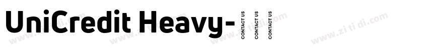 UniCredit Heavy字体转换